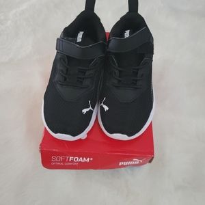 Puma 194783-01 Scorch Runner Kids Boys Sneakers Black,Size 13c